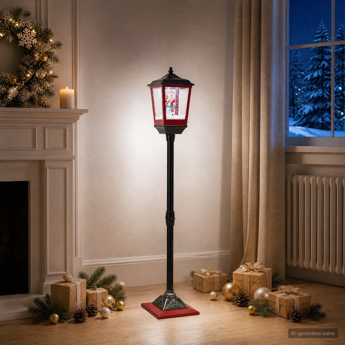 vidaXL Christmas Lantern ESPOO Cool White 26.5 x 26.5 x 146 cm