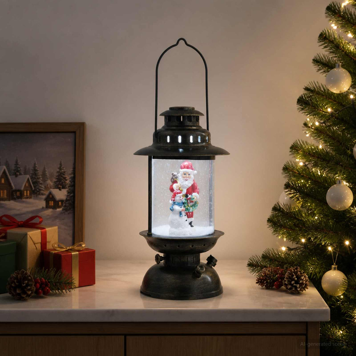 vidaXL Christmas Lantern ESPOO Cool White Ø 21 x 40.5 cm