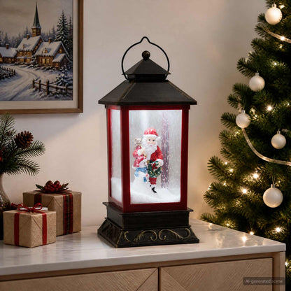 vidaXL Christmas Lantern ESPOO Cold White 17.5 x 17.5 x 41 cm