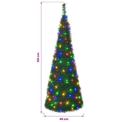 vidaXL Pop Up LED Christmas Tree 120 cm 50 LEDs PVC Green