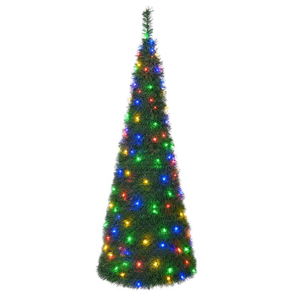 vidaXL Pop Up LED Christmas Tree 150 cm 100 LEDs PVC Green