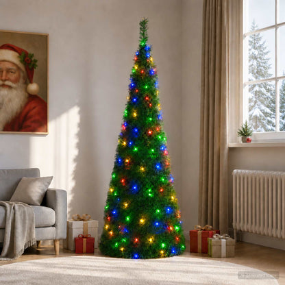 vidaXL Pop Up LED Christmas Tree 180 cm 150 LEDs PVC Green