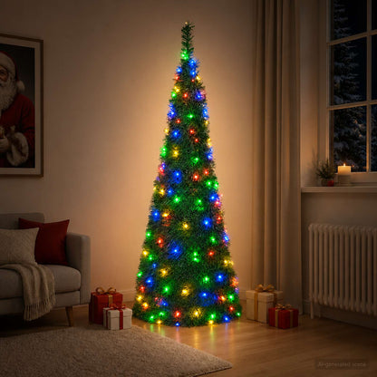 vidaXL Pop Up LED Christmas Tree 180 cm 150 LEDs PVC Green