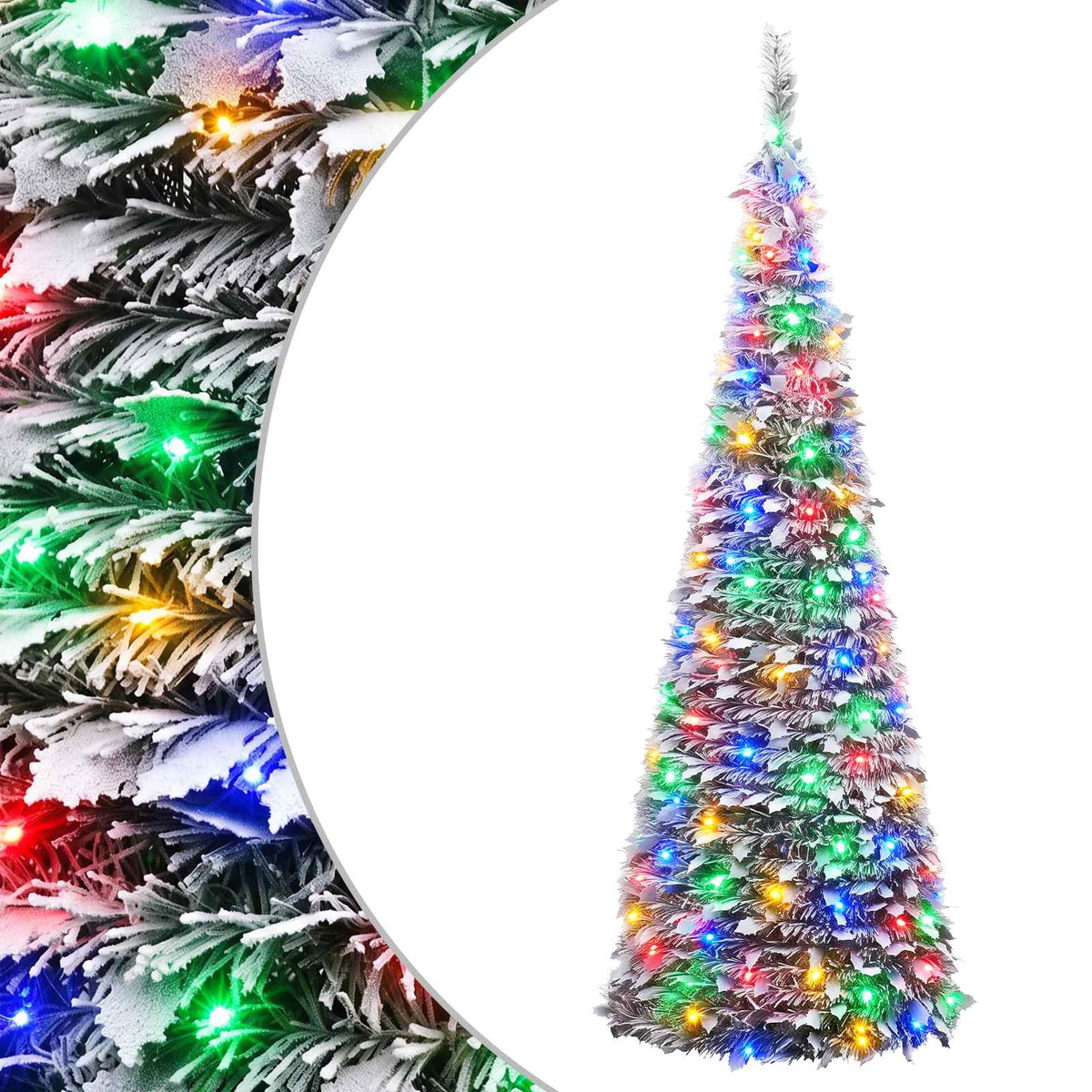 vidaXL Pop Up LED Christmas Tree 180 cm 150 LEDs PVC Green and white