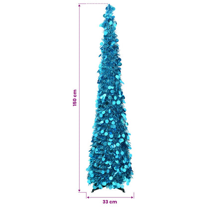 vidaXL Pop Up Christmas Tree 150 cm PET Blue