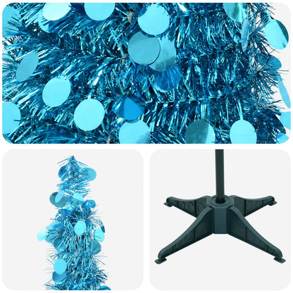 vidaXL Pop Up Christmas Tree 180 cm PET Blue