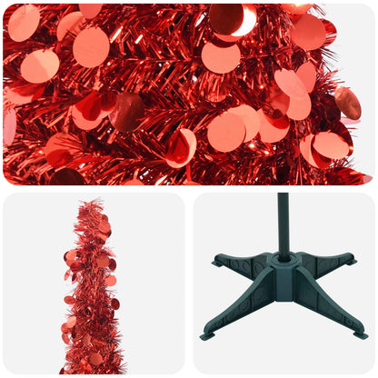 vidaXL Pop Up Christmas Tree 120 cm PET Red