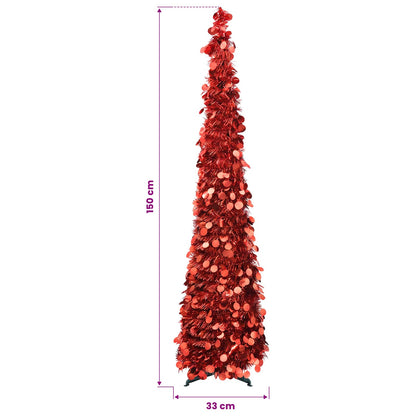 vidaXL Pop Up Christmas Tree 150 cm PET Red