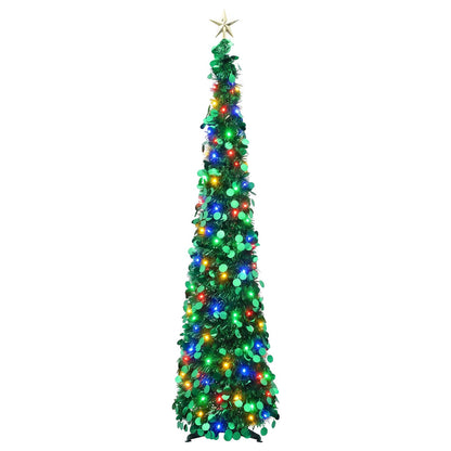 vidaXL Pop Up LED Christmas Tree with Star Topper 120 cm 50 LEDs PET