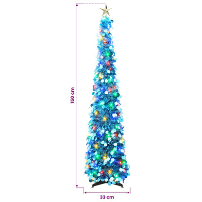 vidaXL Pop Up LED Christmas Tree with Star Topper 150 cm 50 LEDs PET