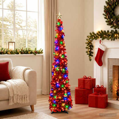 vidaXL Pop Up LED Christmas Tree with Star Topper 120 cm 50 LEDs PET