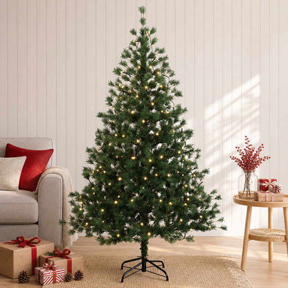 vidaXL Artificial Hinged Christmas Tree 120 cm 150 LEDs Warm White