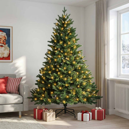 vidaXL Artificial Hinged Christmas Tree 120 cm 150 LEDs Warm White