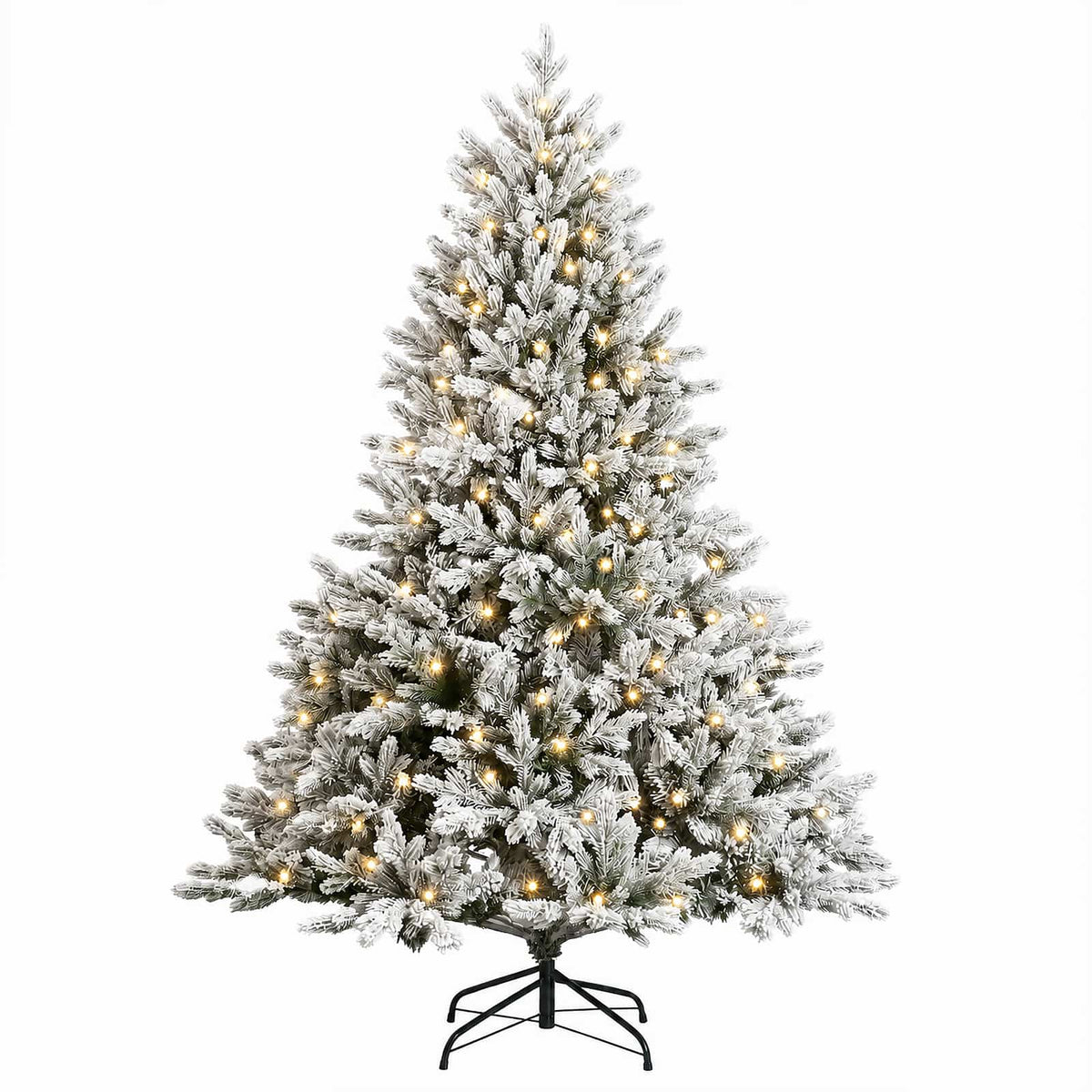 vidaXL Artificial Hinged Christmas Tree 120 cm 150 LEDs Warm White