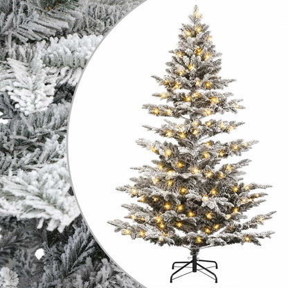 vidaXL Artificial Hinged Christmas Tree 120 cm 150 LEDs Warm White