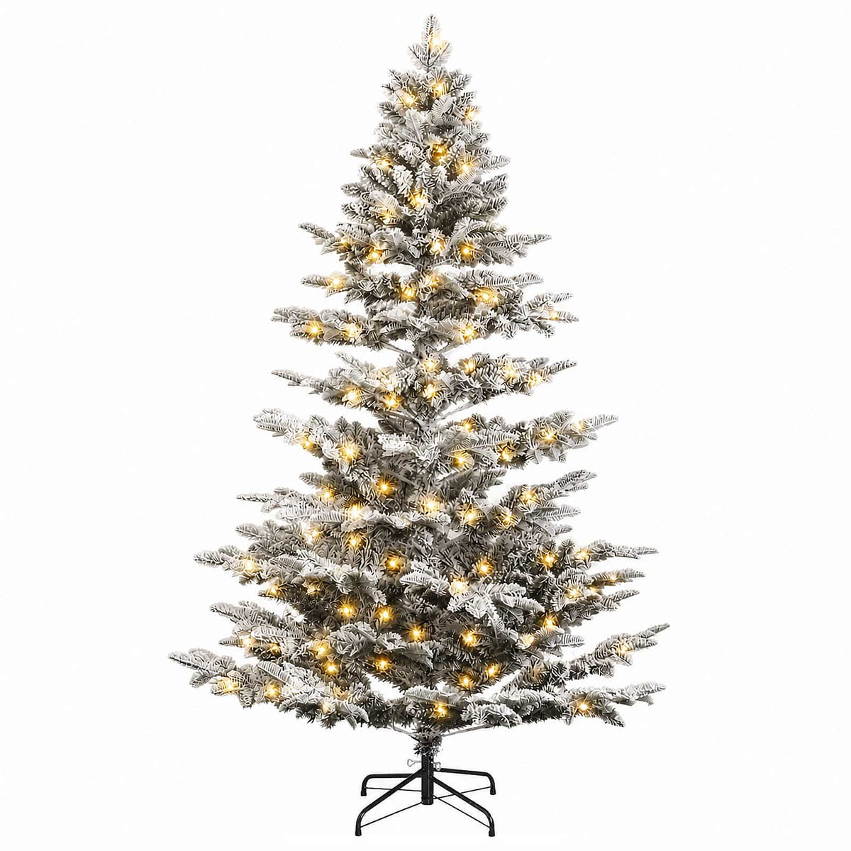 vidaXL Artificial Hinged Christmas Tree 120 cm 150 LEDs Warm White