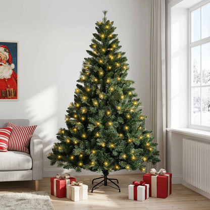 vidaXL Artificial Hinged Christmas Tree 120 cm 150 LEDs Warm White