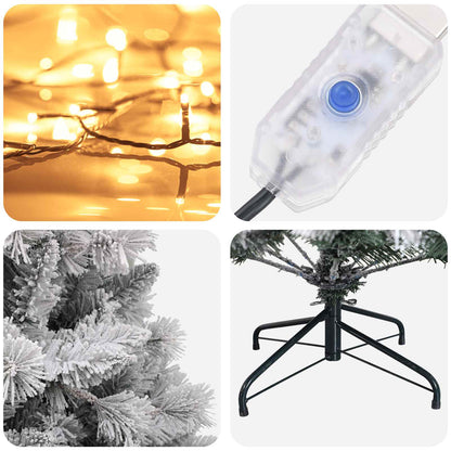 vidaXL Artificial Hinged Christmas Tree 120 cm 150 LEDs Warm White