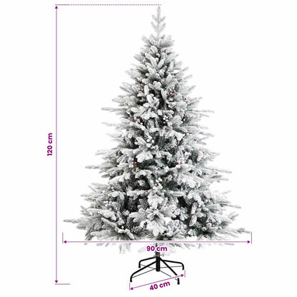 vidaXL Artificial Hinged Christmas Tree 120 cm 150 LEDs Warm White