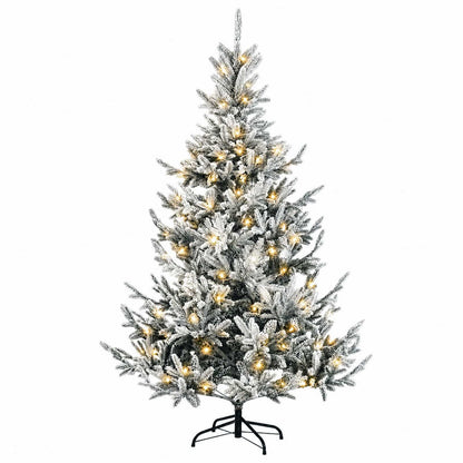 vidaXL Artificial Hinged Christmas Tree 120 cm 150 LEDs Warm White