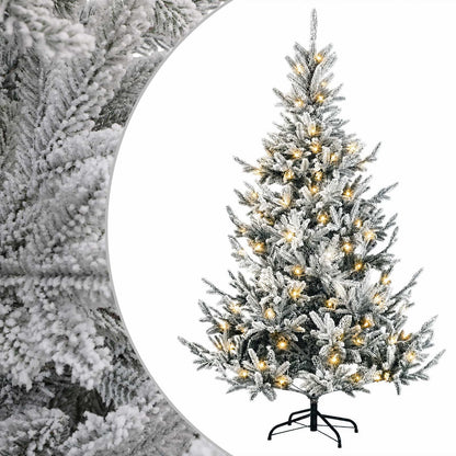 vidaXL Artificial Hinged Christmas Tree 150 cm 150 LEDs Warm White