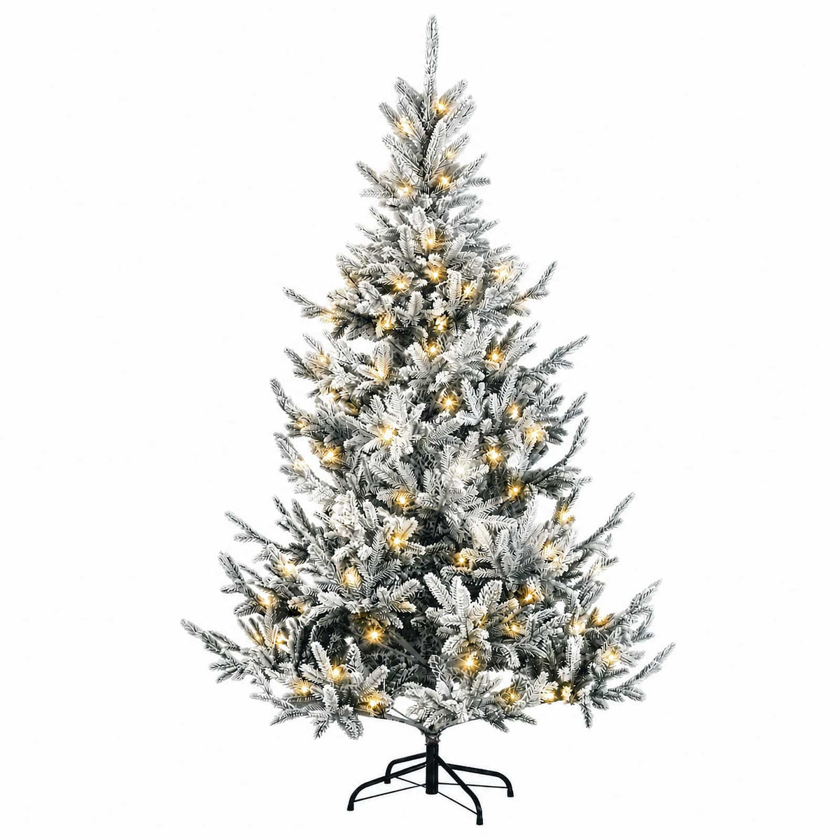 vidaXL Artificial Hinged Christmas Tree 150 cm 150 LEDs Warm White
