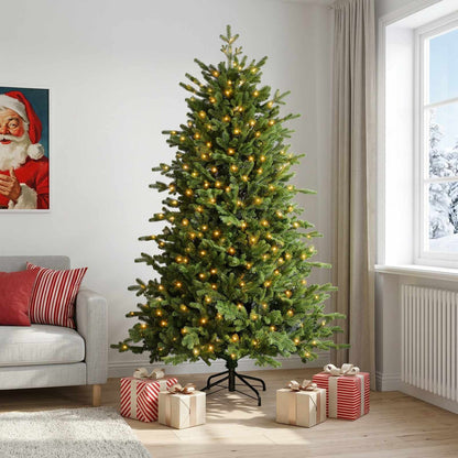 vidaXL Artificial Hinged Christmas Tree 120 cm 150 LEDs Warm White