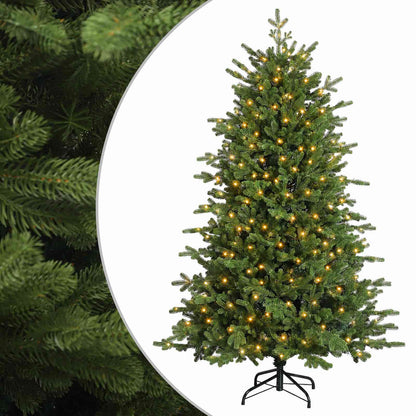 vidaXL Artificial Hinged Christmas Tree 150 cm 150 LEDs Warm White