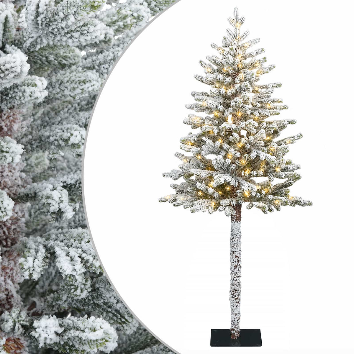 vidaXL Artificial Hinged Christmas Tree 120 cm 150 LEDs Warm White