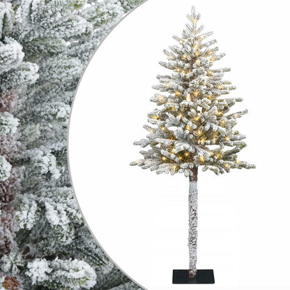 vidaXL Artificial Hinged Christmas Tree 150 cm 150 LEDs Warm White