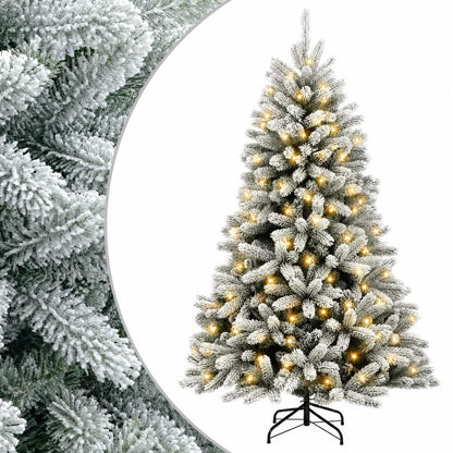 vidaXL Artificial Hinged Christmas Tree 150 cm 150 LEDs Warm White