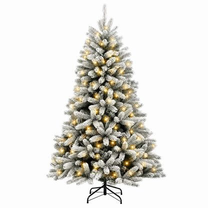 vidaXL Artificial Hinged Christmas Tree 150 cm 150 LEDs Warm White