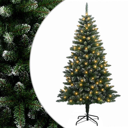 vidaXL Artificial Hinged Christmas Tree 120 cm 150 LEDs Warm White