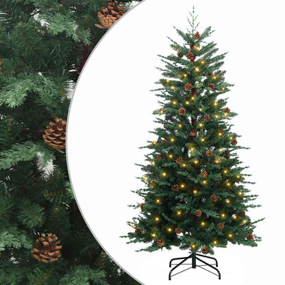 vidaXL Artificial Hinged Christmas Tree 120 cm 150 LEDs Warm White