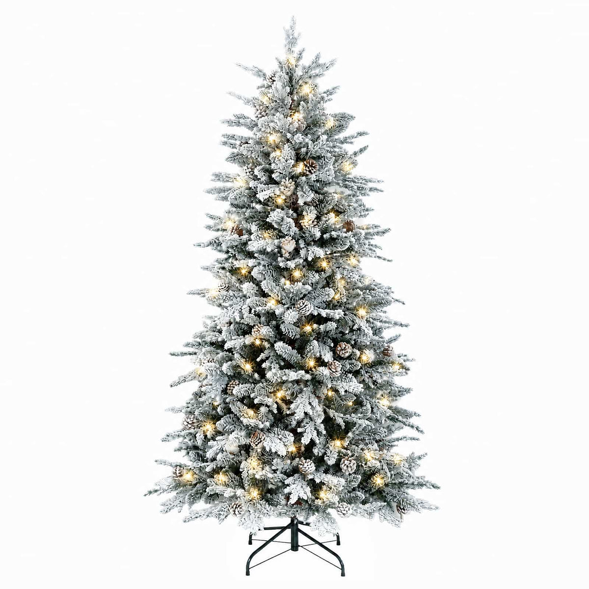 vidaXL Artificial Hinged Christmas Tree 120 cm 150 LEDs Warm White