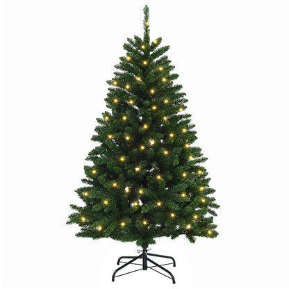 vidaXL Artificial Hinged Christmas Tree 120 cm 150 LEDs Warm White