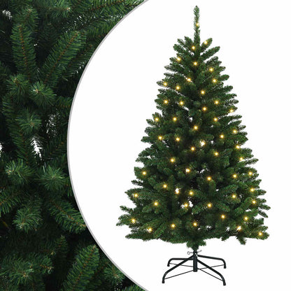 vidaXL Artificial Hinged Christmas Tree 150 cm 150 LEDs Warm White