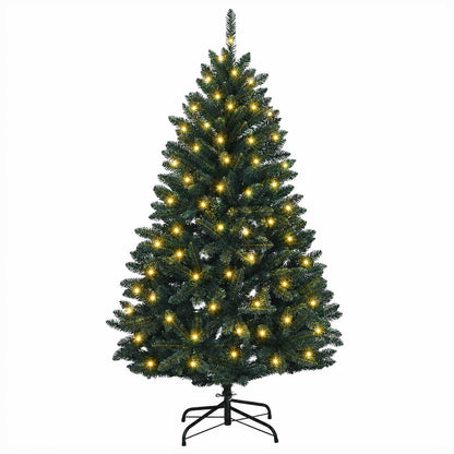 vidaXL Artificial Hinged Christmas Tree 120 cm 150 LEDs Warm White