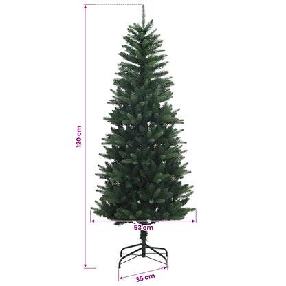 vidaXL Artificial Hinged Christmas Tree 120 cm 150 LEDs Warm White PVC