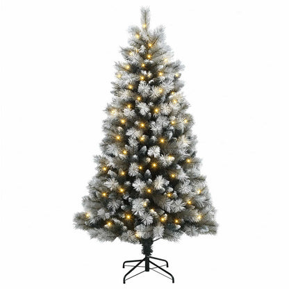 vidaXL Artificial Hinged Christmas Tree 120 cm 150 LEDs Warm White