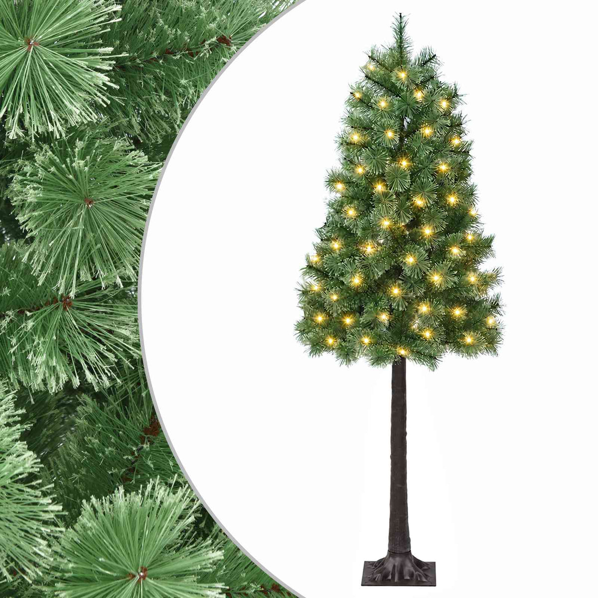 vidaXL Artificial Hinged Christmas Tree 150 cm 150 LEDs Warm White