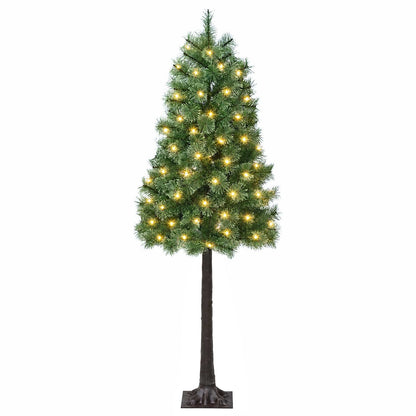 vidaXL Artificial Hinged Christmas Tree 150 cm 150 LEDs Warm White