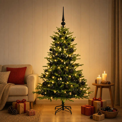 vidaXL Artificial Christmas Tree with Bauble 150 cm 150 LEDs