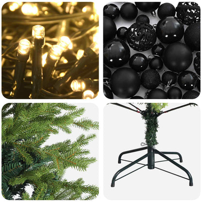 vidaXL Artificial Christmas Tree with Bauble 150 cm 150 LEDs