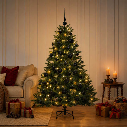 vidaXL Artificial Christmas Tree with Bauble 150 cm 150 LEDs