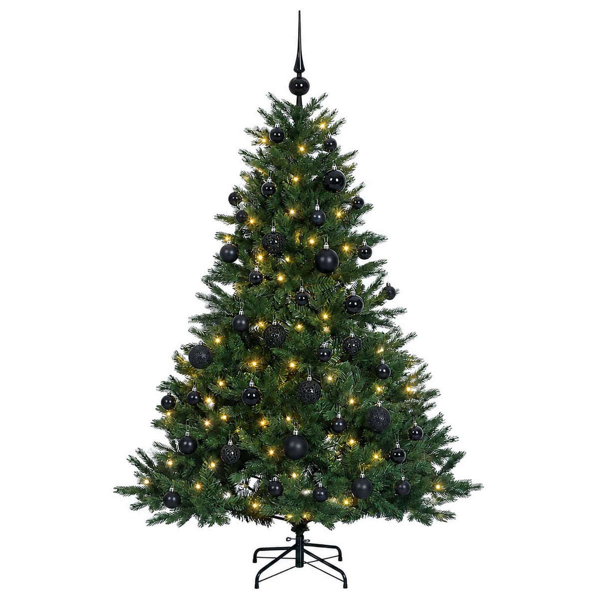 vidaXL Artificial Christmas Tree with Bauble 150 cm 150 LEDs
