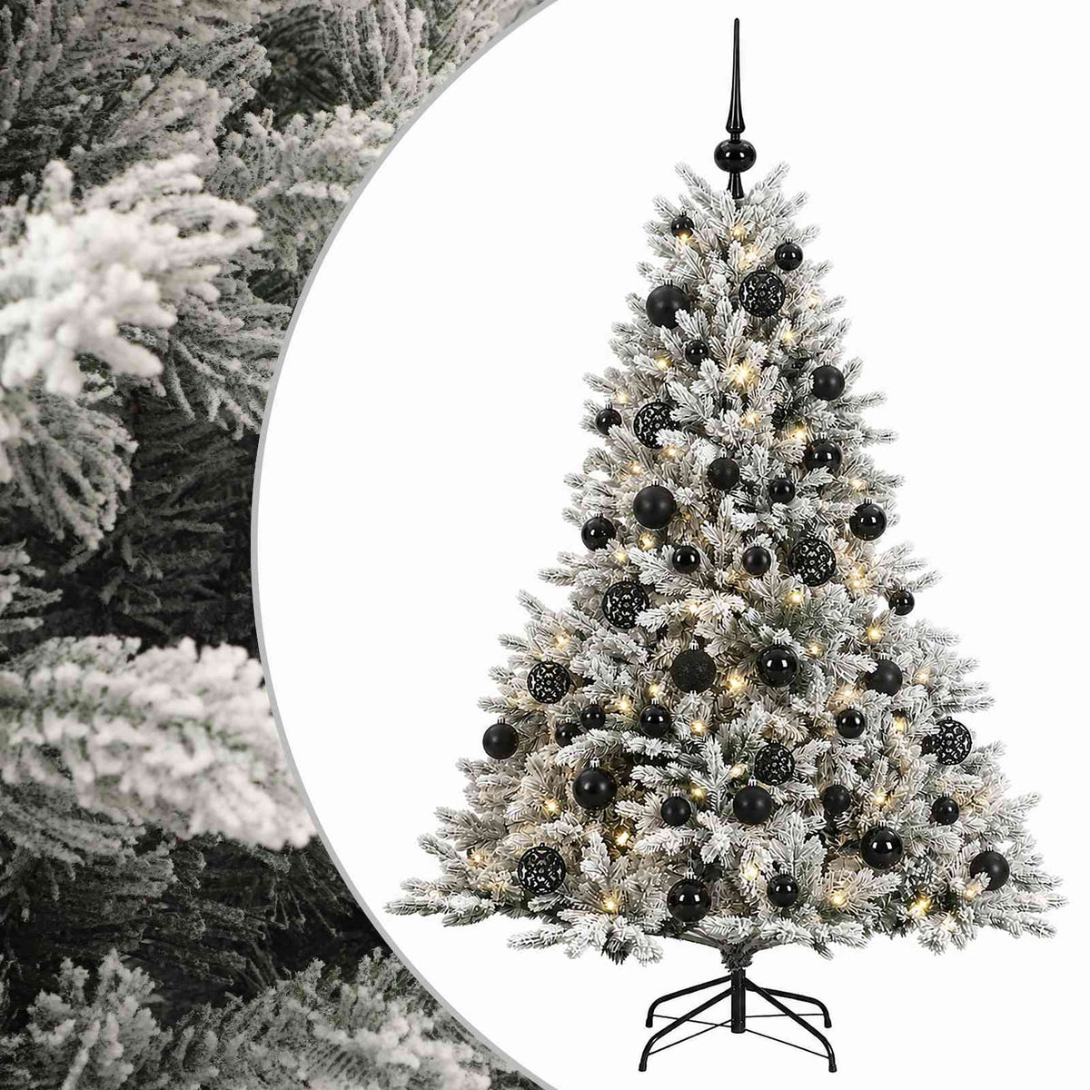 vidaXL Artificial Christmas Tree with Bauble 120 cm 150 LEDs