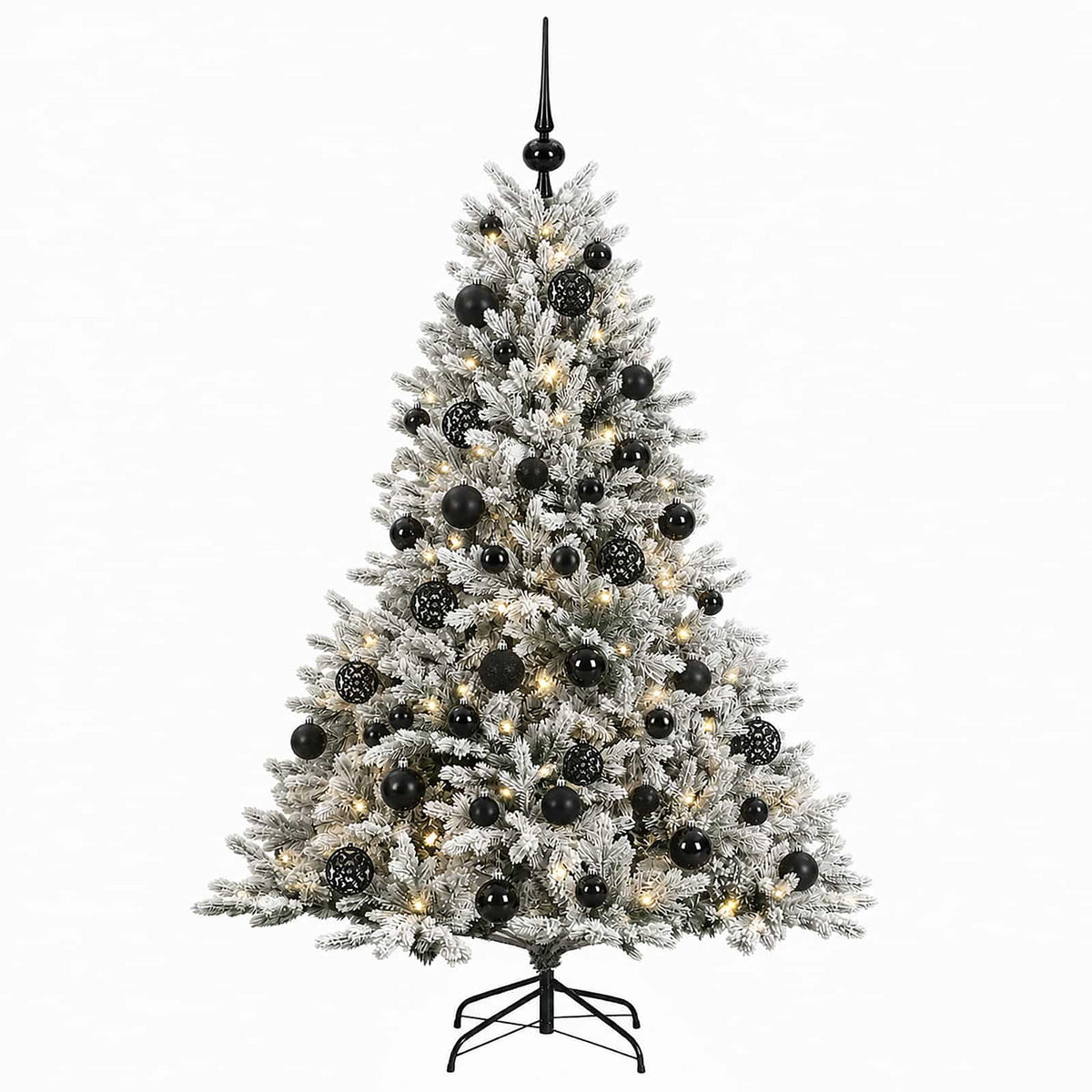 vidaXL Artificial Christmas Tree with Bauble 120 cm 150 LEDs