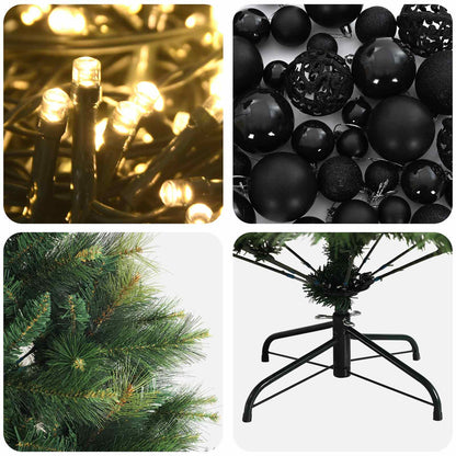 vidaXL Artificial Christmas Tree with Bauble 120 cm 150 LEDs