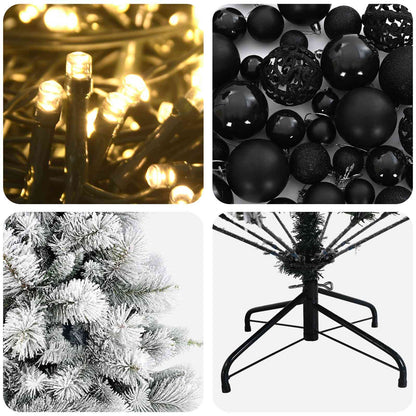 vidaXL Artificial Christmas Tree with Bauble 120 cm 150 LEDs